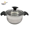 Kitchenware 3 ply cookware set 6 pcs straight shape saucepan stainless steel cookware set with lid