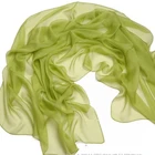 Howmay silk scarf chiffon 100% pure silk shawl plain dyed multicolor for women transparent lightweight scarf