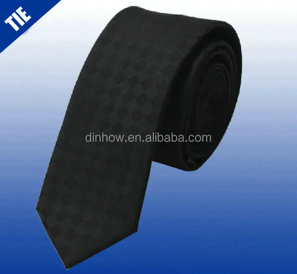 black jacquard 100% woven silk microfiber tie