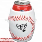 Popular Baseball Shape PU Foam Can Coolers Neoprene Beer Bottle Holder for Party
