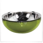 hot sale acrylic stainless steel ice cream cup ice cream salad bowl for summer