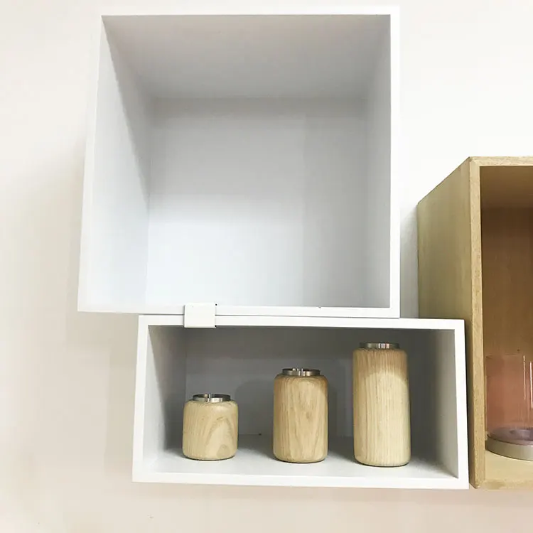 Современный Дизайн Модульный МДФ деревянный кухонный шкаф для хранения с Backboard среднего размера