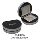 Custom Wooden Round Single Black Gift Perfume Box Packaging