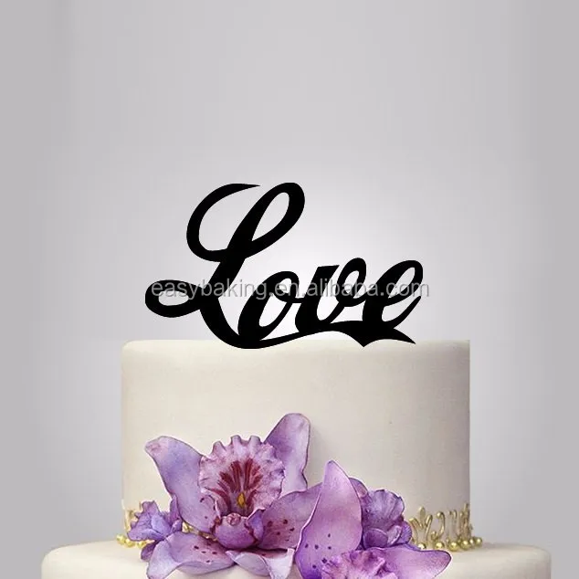 ECT-038 Love wedding cake topper custom design, birhday cake topper.jpg