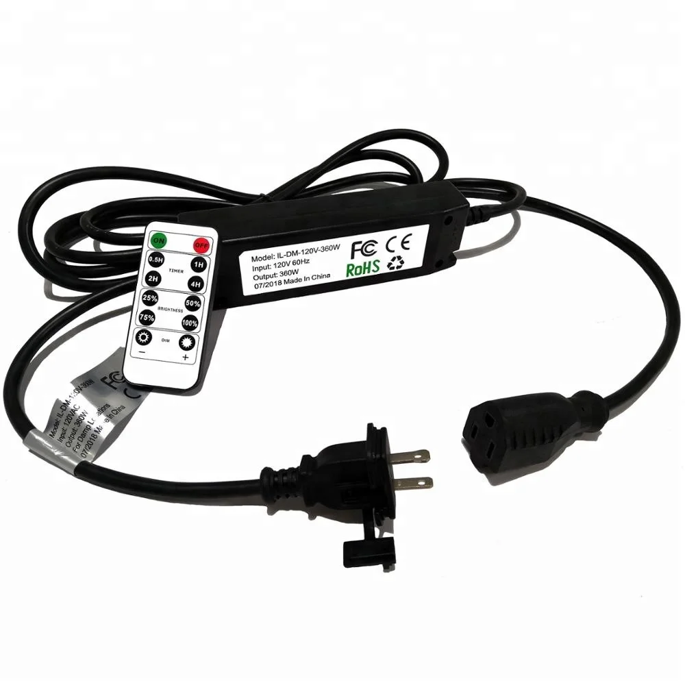 Remote Control Outdoor Dimmer Switch 360 Watt Ip65 Waterproof Plug In For Lamp With Wireless Controller