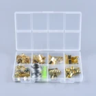 Shanfeng 225 Pieces Metal Wall Mounting Picture Hanging Hook Kit with Nails D Ring and Sawtooth Hanger