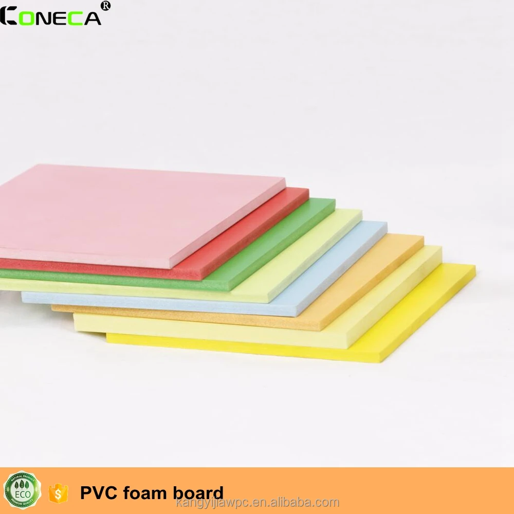 3-25mm waterproof pvc celuka sheet/ colorful pvc foam board/pvc