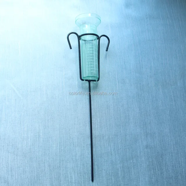 rain gauge and thermometer