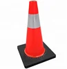 Factory 45cm Flexible Orange Black Base PVC Road Safety Used Traffic Cones