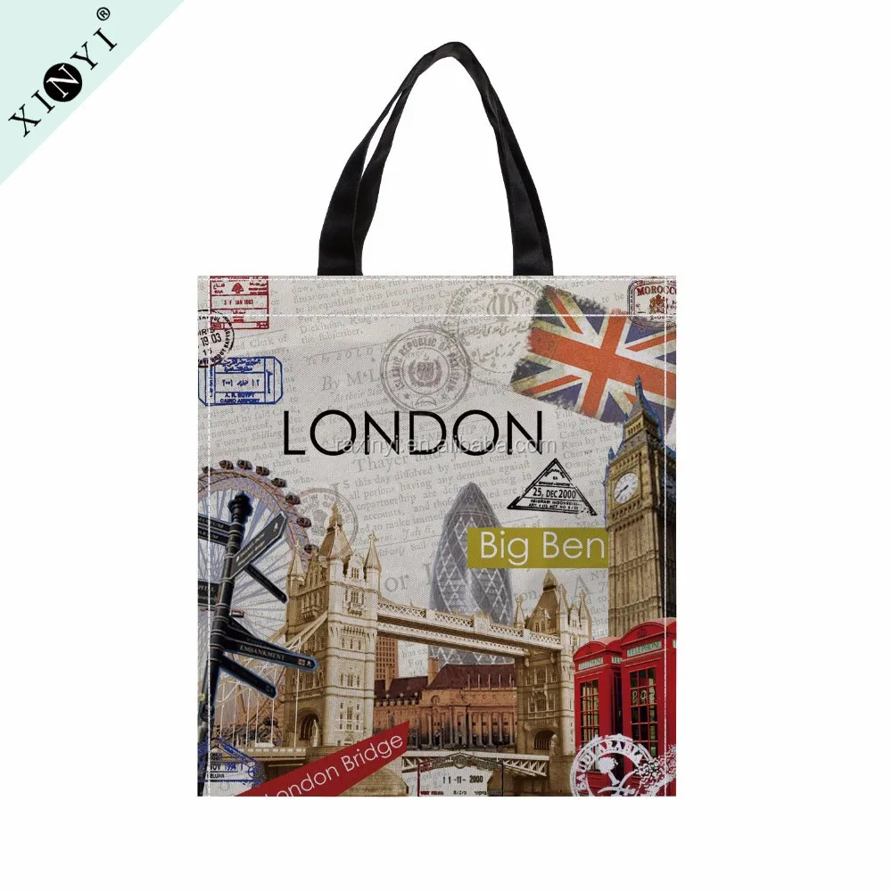 logo printed factory wholesale foldable shopping bag promotional