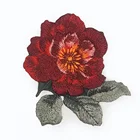 Broderie personnalisée rose patchs rose fleur brodé coudre sur patch pour vêtement