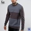 Guy outdoor wear fashion men long sleeve sweatshirt with cut and sew panels