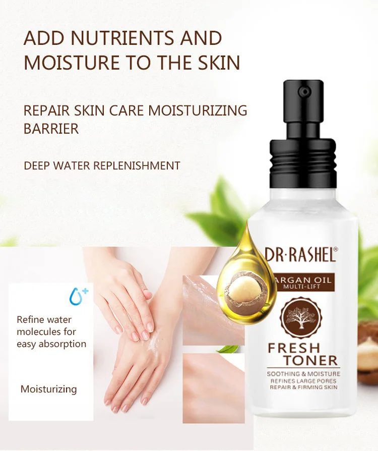 argan oil soothing moisture repairing firming facial skin toner