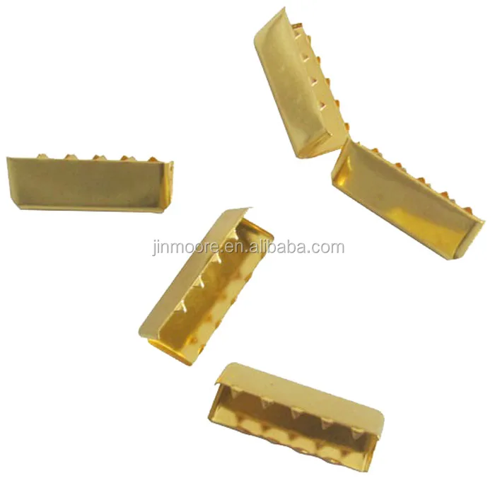 kfh03 metal crimp clasps ribbon webbing ends clips with claw for