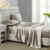 4 Pcs All Side 19 mm Silk 100% Pure Mulberry Charmeuse Natural Bedding Silk Bed Sheet Set