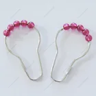 Metal Curtain Hook Metal Rings For Curtains 2.3x68MM Purplish Red Metal Shower Curtain Hook Ring For Bathroom