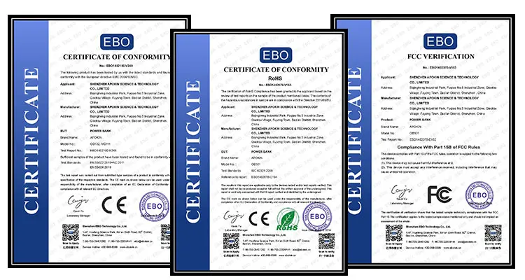 3 ul1642 iec62133 sds rohs ce kc cqc bsmi wercs etc.