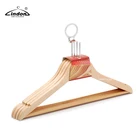Bestseller 2020 Crafted Wooden Security Hotel Anti-theft Clothes Hangers for Suit