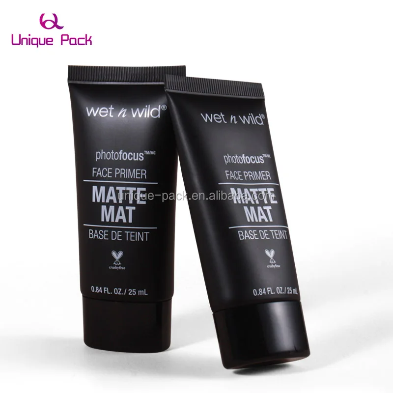 25 30 ml plastic cosmetic Customized Matte Black for sunscreen lotion oval Tube