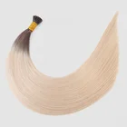 ALL COLORS 100% Hair Human Top Quality 100% European Remy Hair Double Drawn Ash Blonde I Tip Human Hair Extensions