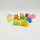 custom make soft plastic Sound promotional bath squeeze frog rubber toys