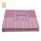 Unique design first year record photo album baby memory book with foot ink pad