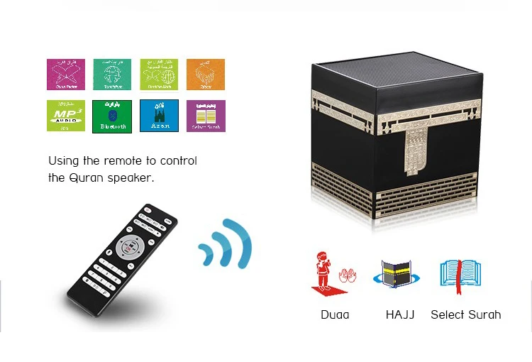 Arabic English Mp3 Audio Digital Quran Speaker 8gb Hd Quality Speaker with Remote Control - ANKUX.COM