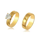R-147 XUPING ladies finger gold ring design cubic zirconia rings women single stone gold ring
