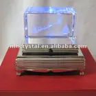 Holiday Light Up Crystal Paperweight Figurine With Pedestal MH-F0256