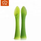 custom plastic silicone baby food feeding spoon set bpa free
