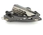 Portable multifunctional metal comb sets gift metal folding hair comb beard combs with bottle opener