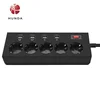 TUV certified EU/German type power socket with 5 AC outlet plug with 4 usb ports electrical power bar GS/CE/RoHS approved