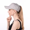Plain Adults 100% Cotton 6 Panel Sun Visor Fashion Women's Sports Baseball Cap Custom Running Fitted Ladies Ponytail Golf Hat