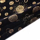 Yarn dyed woven soild black foil properties of velvet fabric per meter in malaysia