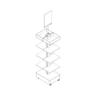 Supermarket Removable Plastic Multi-Function Display Stand Merchandising Stands