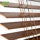 Classic manual outdoor venetian shades 35mm wooden blind