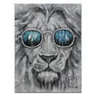 Hand Paint Knife Lion Cool Living Painting Decor