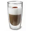 LFGB Food Safe 350 Ml Double Walled Pyrex Glass Latte Glass Coffee Cup