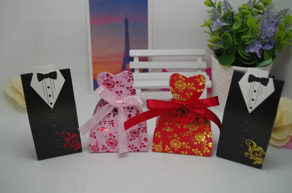 Bride And Groom Ribbon Wedding Gift Box - Buy Bride And Groom Wedding ...