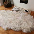OEM factory hand sewn real sheep fur rug sheepskin