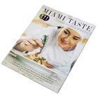 3D UV high glossy soft cover cooking book printing service