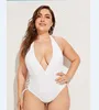 Women's solid color oversized sexy one piece swimsuit