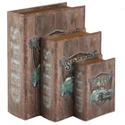 Wholesale Retro Design MDF Wood Room Decor Vintage Fake Book Shape Gift Box