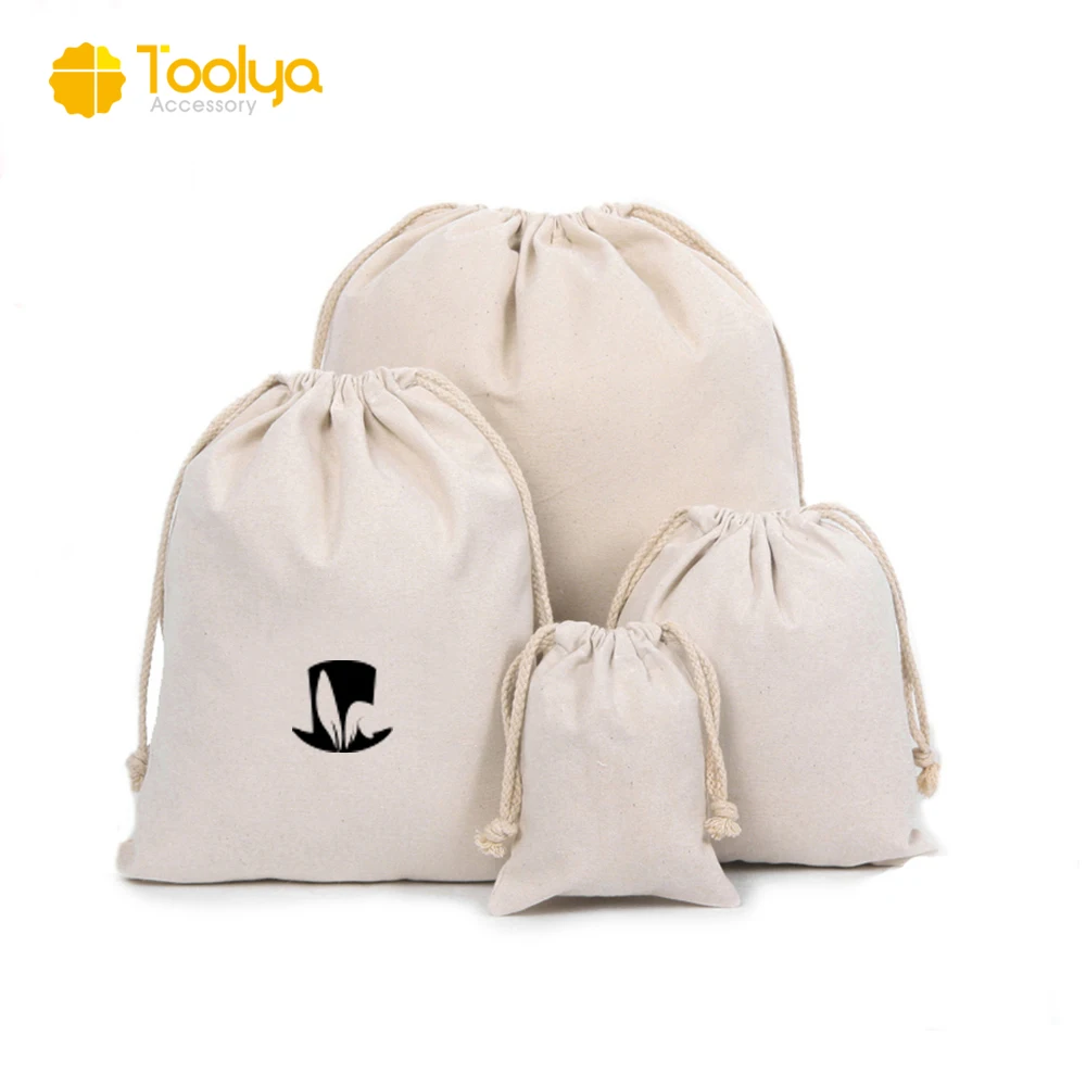 custom dust storage backpack gift cotton canvas drawstring bag