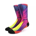 Colorful Custom Logo 3D Screen Printed Sports Socks Custom Print Socks Wholesale for Women and Men