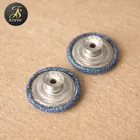 Nickel free custom metal round flat button jean button covering clothing