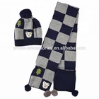 wholesale kids children boy knit hat beanie scarf set