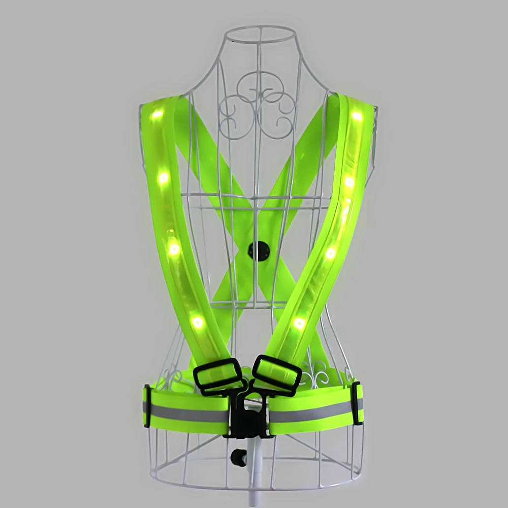 S006A Hot Selling Fast Delivery Reflective LED Running Vest Wholesale In China