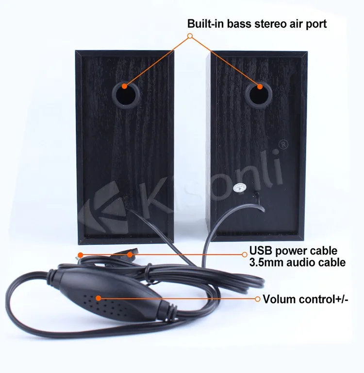 New item creative computer speaker portable with 3.5mm cable for usb 2.0 desktop laptop home theatre system - ANKUX.COM