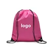 2019 Eco-Friendly custom 210d nylon polyester drawstring promotional bag